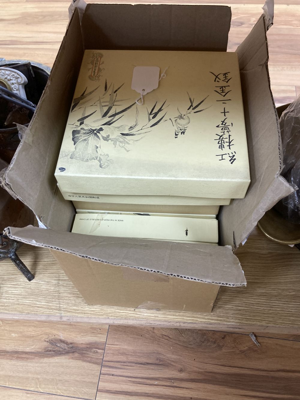 A series of eleven 20th century Chinese wall plates, Beauties of the Red Mansion, boxed
